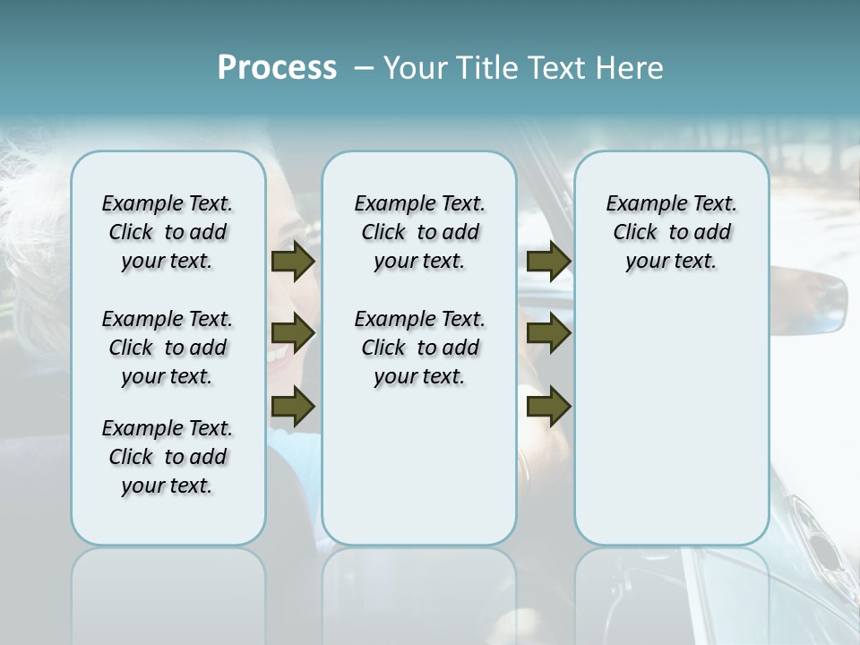 Lifestyle Mature Sports Car PowerPoint Template