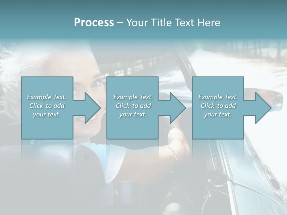 Lifestyle Mature Sports Car PowerPoint Template