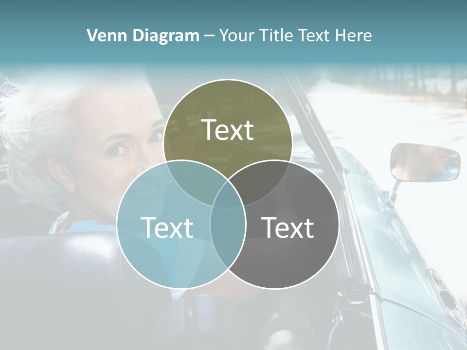 Lifestyle Mature Sports Car PowerPoint Template