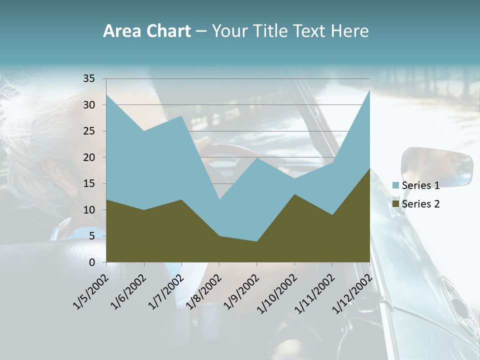 Lifestyle Mature Sports Car PowerPoint Template