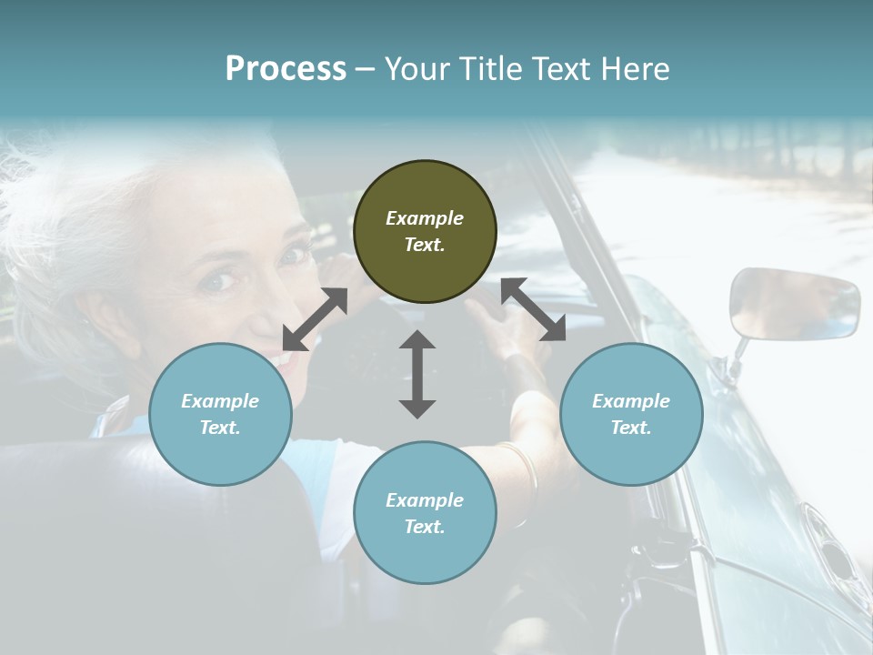 Lifestyle Mature Sports Car PowerPoint Template