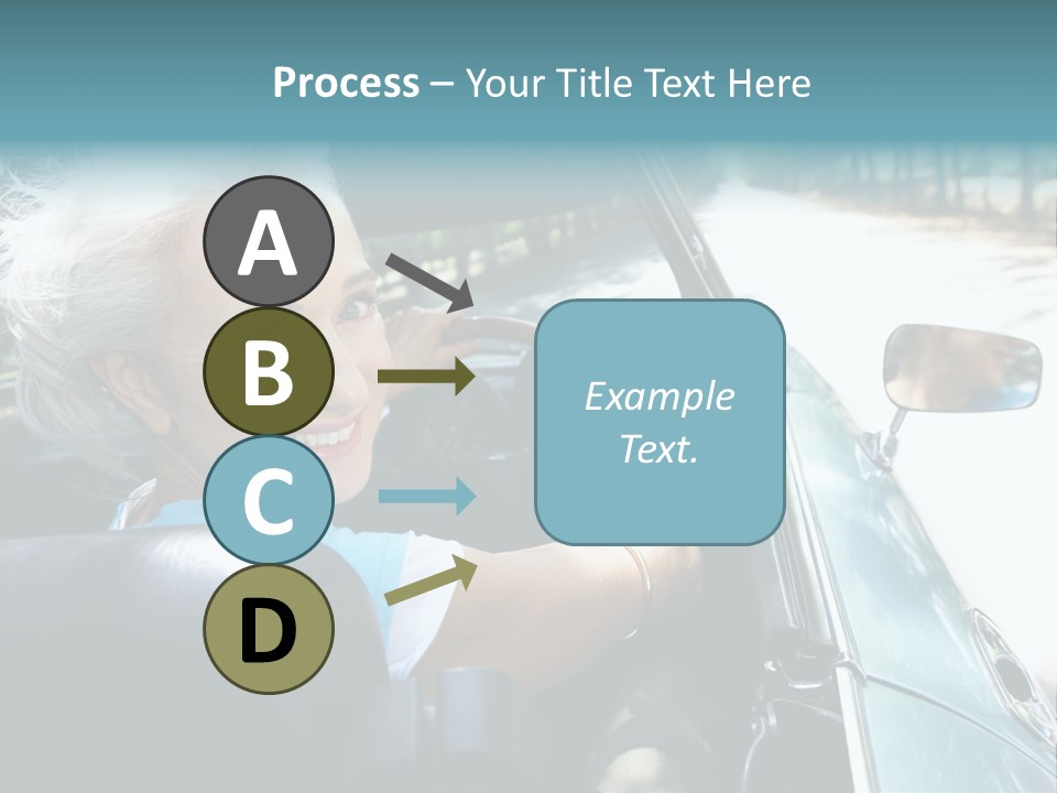Lifestyle Mature Sports Car PowerPoint Template