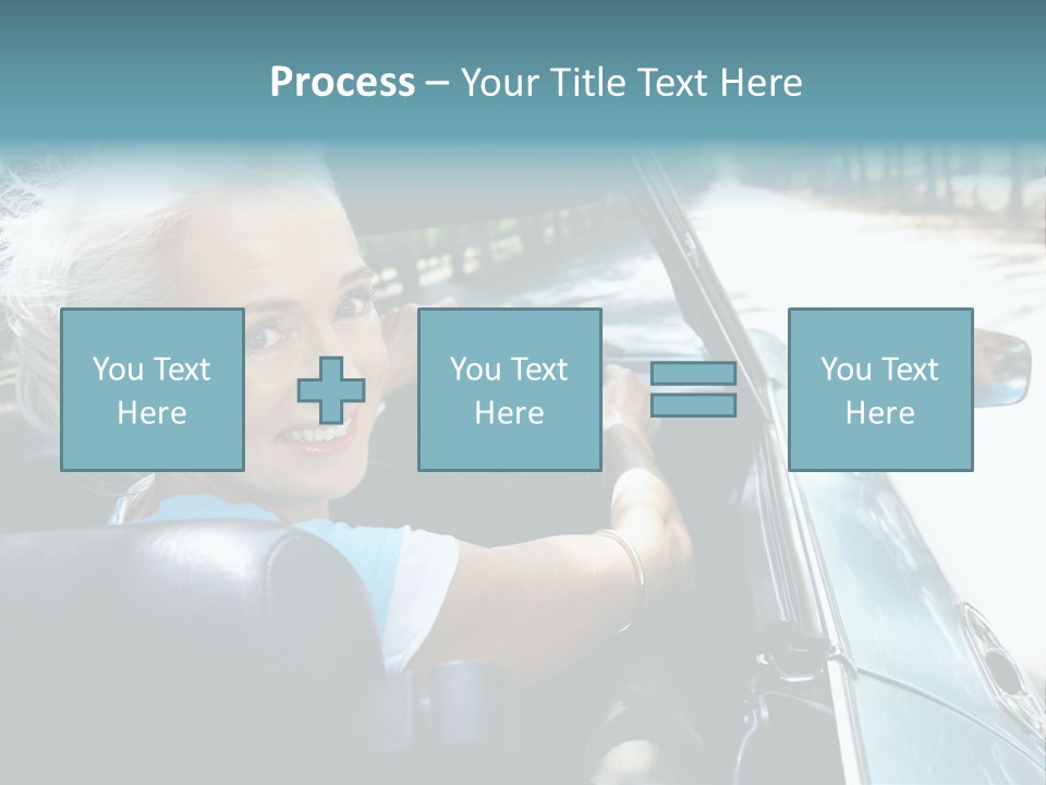 Lifestyle Mature Sports Car PowerPoint Template