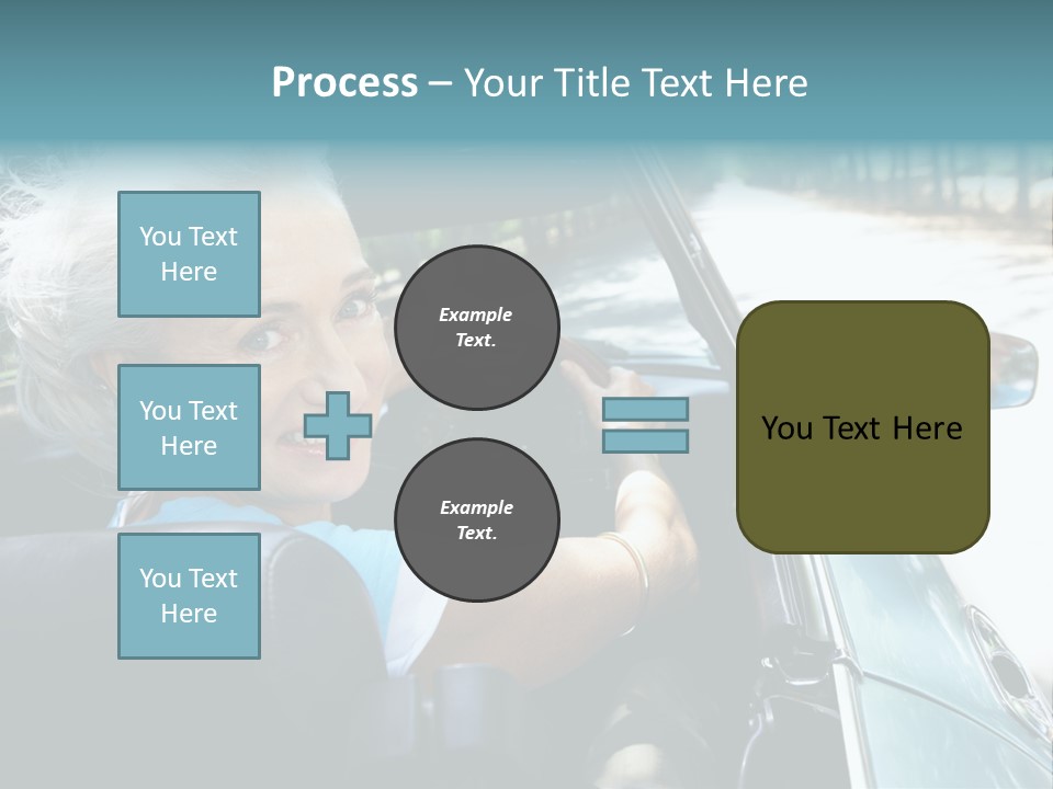 Lifestyle Mature Sports Car PowerPoint Template