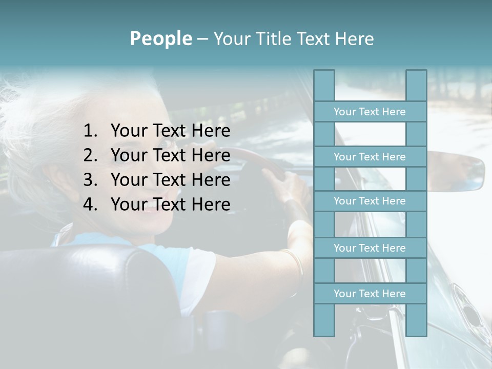 Lifestyle Mature Sports Car PowerPoint Template