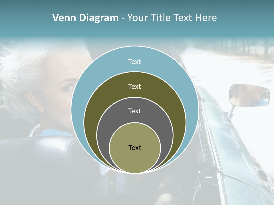 Lifestyle Mature Sports Car PowerPoint Template