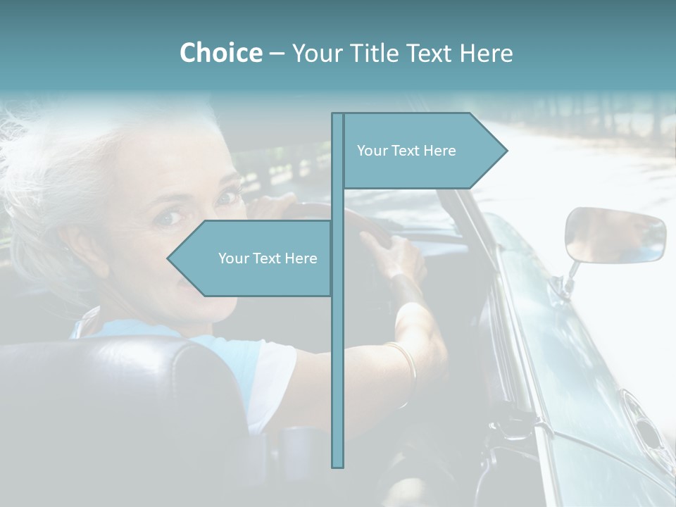 Lifestyle Mature Sports Car PowerPoint Template