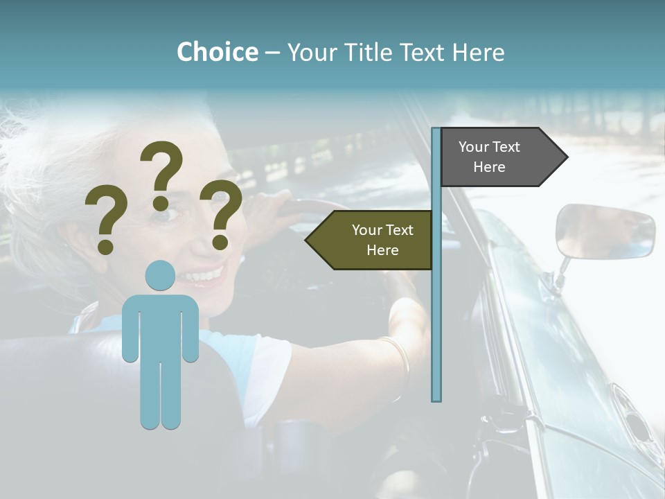 Lifestyle Mature Sports Car PowerPoint Template