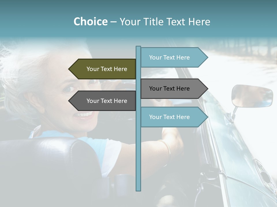 Lifestyle Mature Sports Car PowerPoint Template