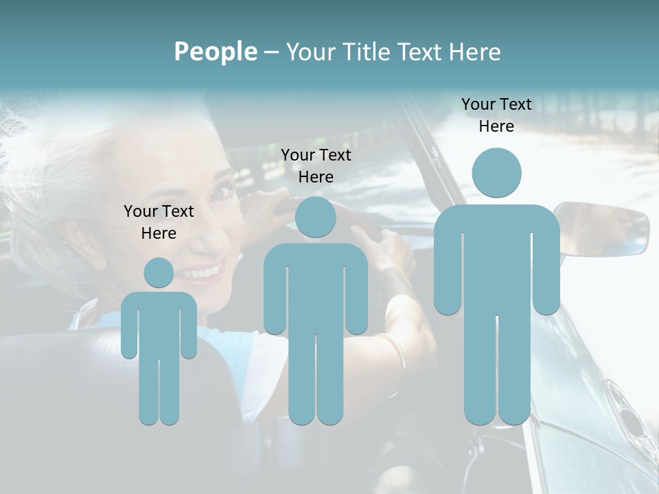 Lifestyle Mature Sports Car PowerPoint Template