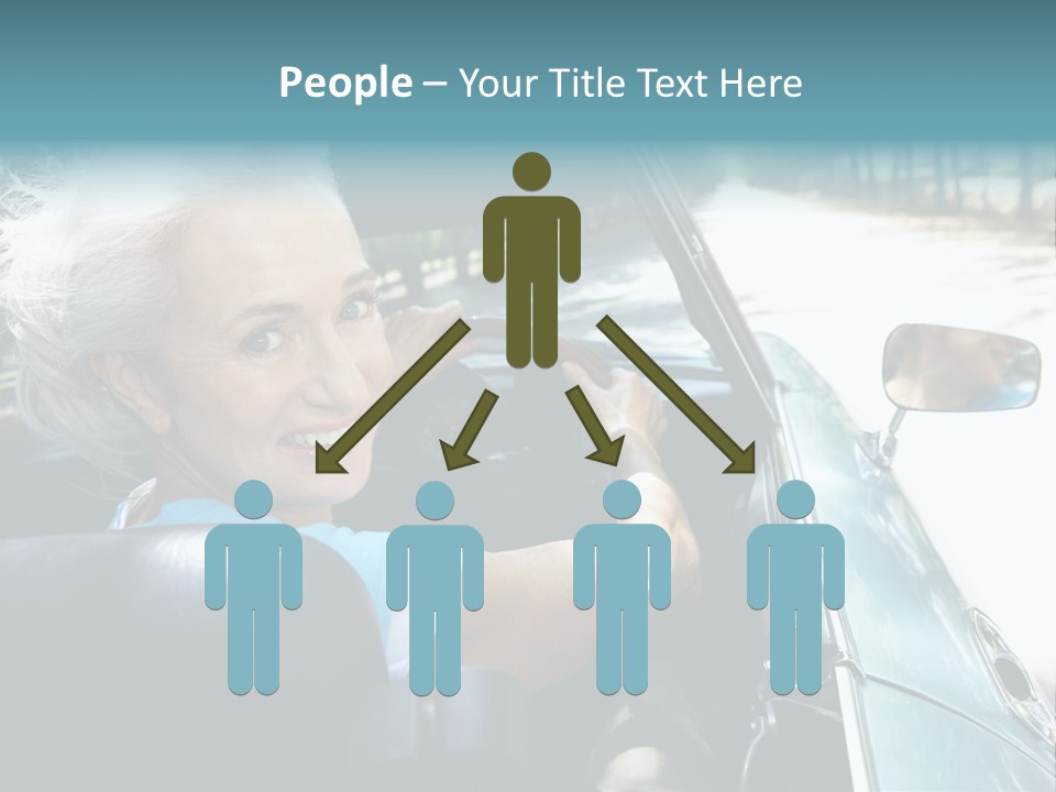 Lifestyle Mature Sports Car PowerPoint Template