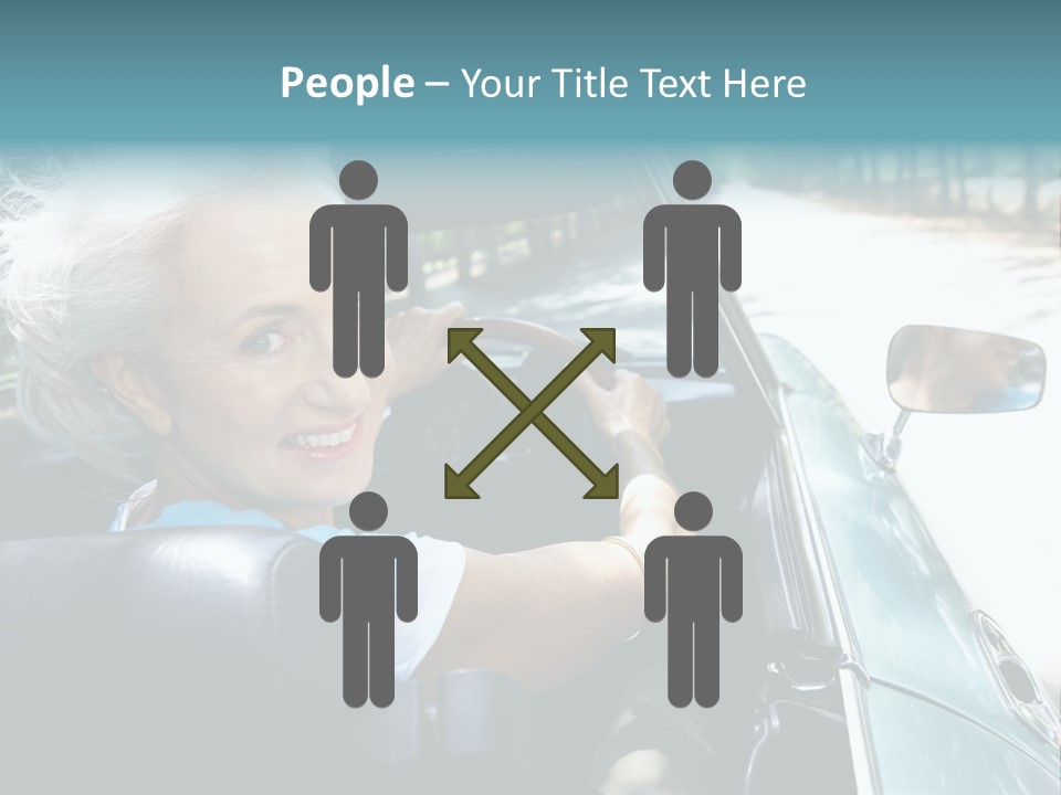 Lifestyle Mature Sports Car PowerPoint Template