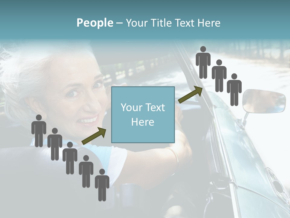 Lifestyle Mature Sports Car PowerPoint Template