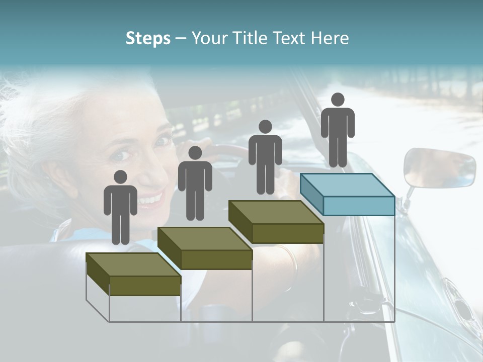 Lifestyle Mature Sports Car PowerPoint Template