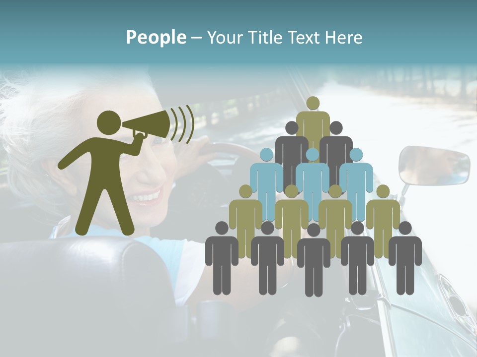 Lifestyle Mature Sports Car PowerPoint Template