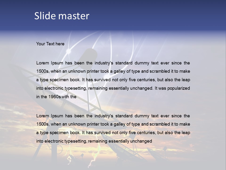 Antenna Waves Network PowerPoint Template