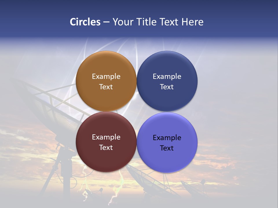 Antenna Waves Network PowerPoint Template
