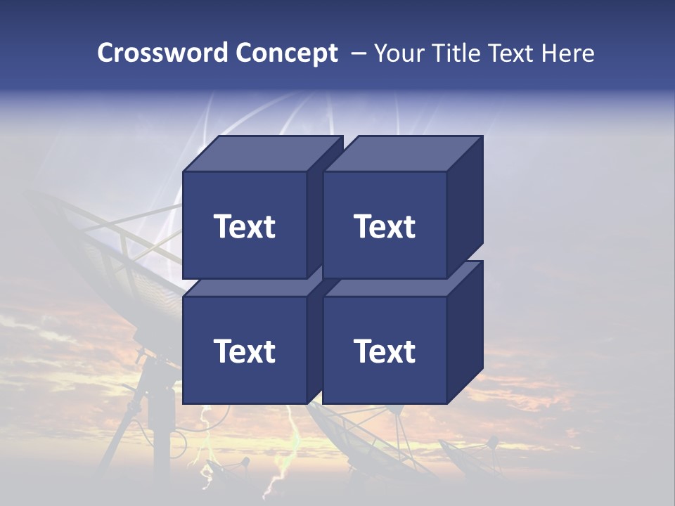 Antenna Waves Network PowerPoint Template