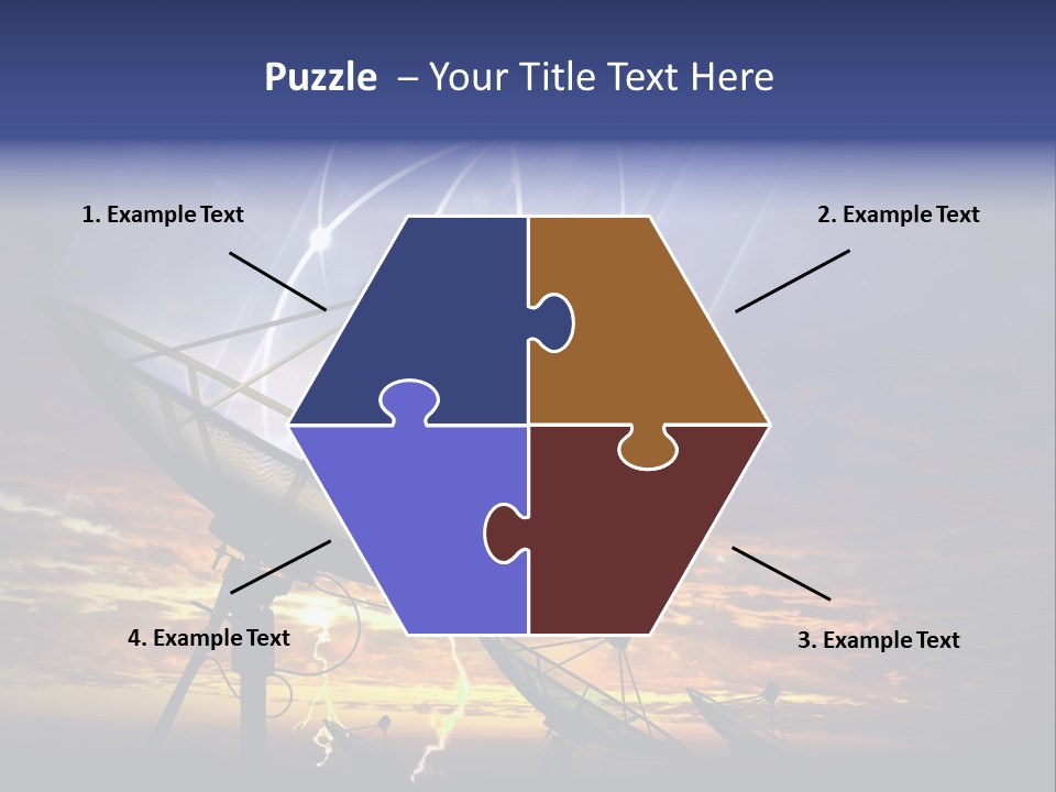 Antenna Waves Network PowerPoint Template