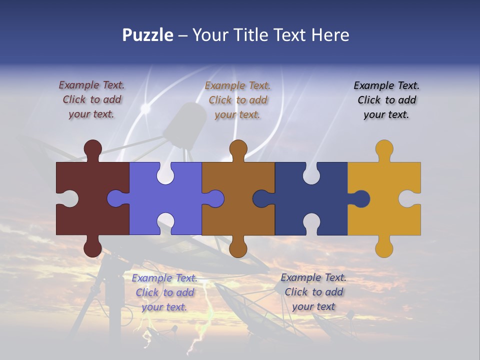 Antenna Waves Network PowerPoint Template