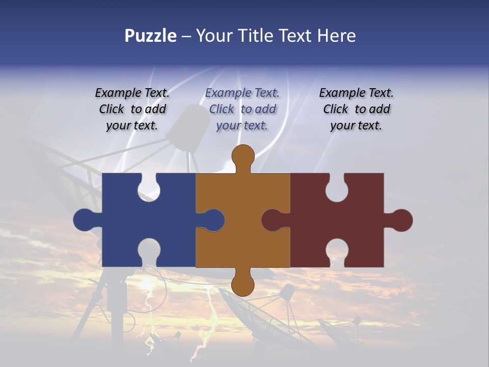 Antenna Waves Network PowerPoint Template