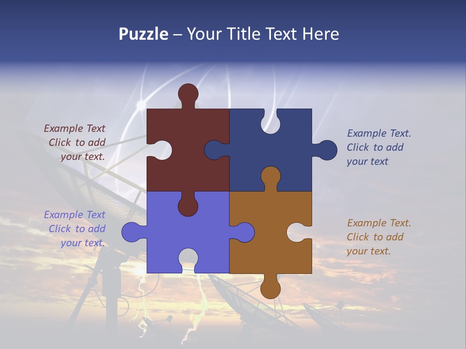 Antenna Waves Network PowerPoint Template