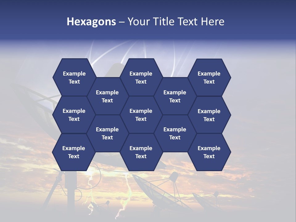 Antenna Waves Network PowerPoint Template