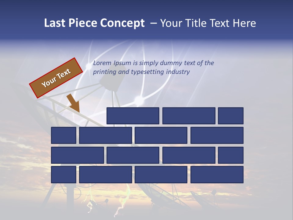 Antenna Waves Network PowerPoint Template