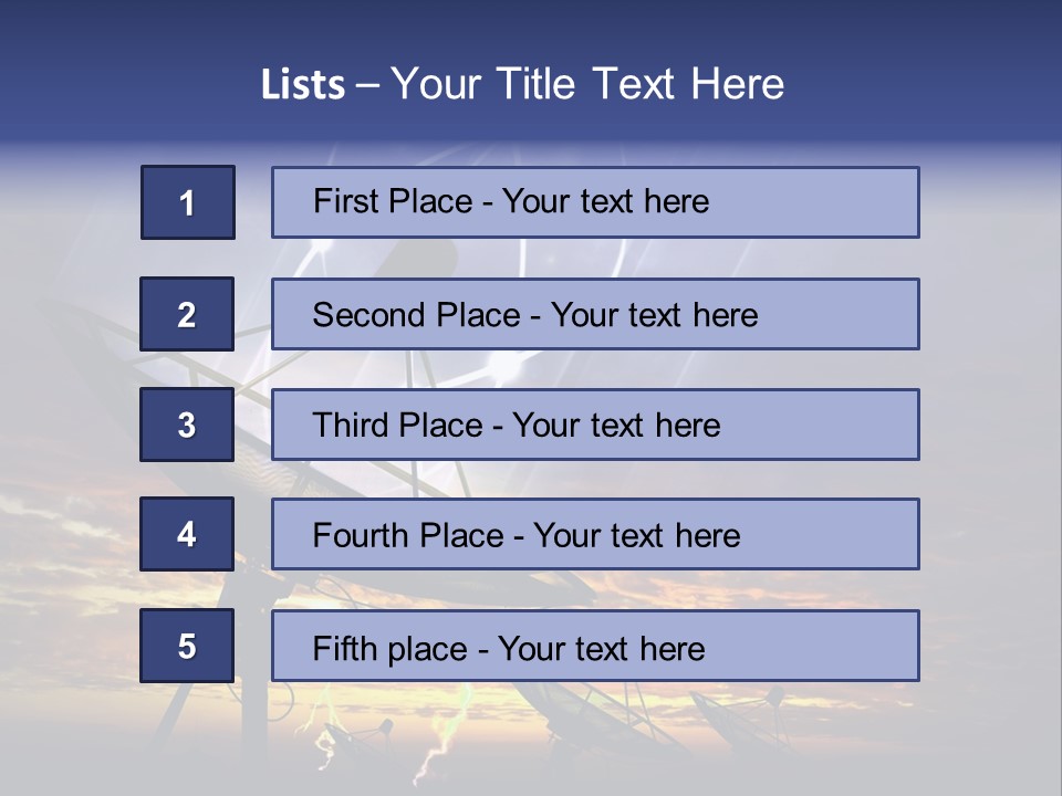 Antenna Waves Network PowerPoint Template