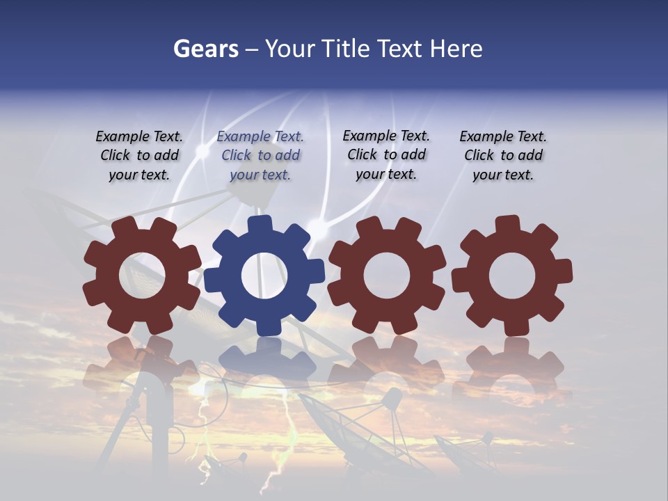 Antenna Waves Network PowerPoint Template