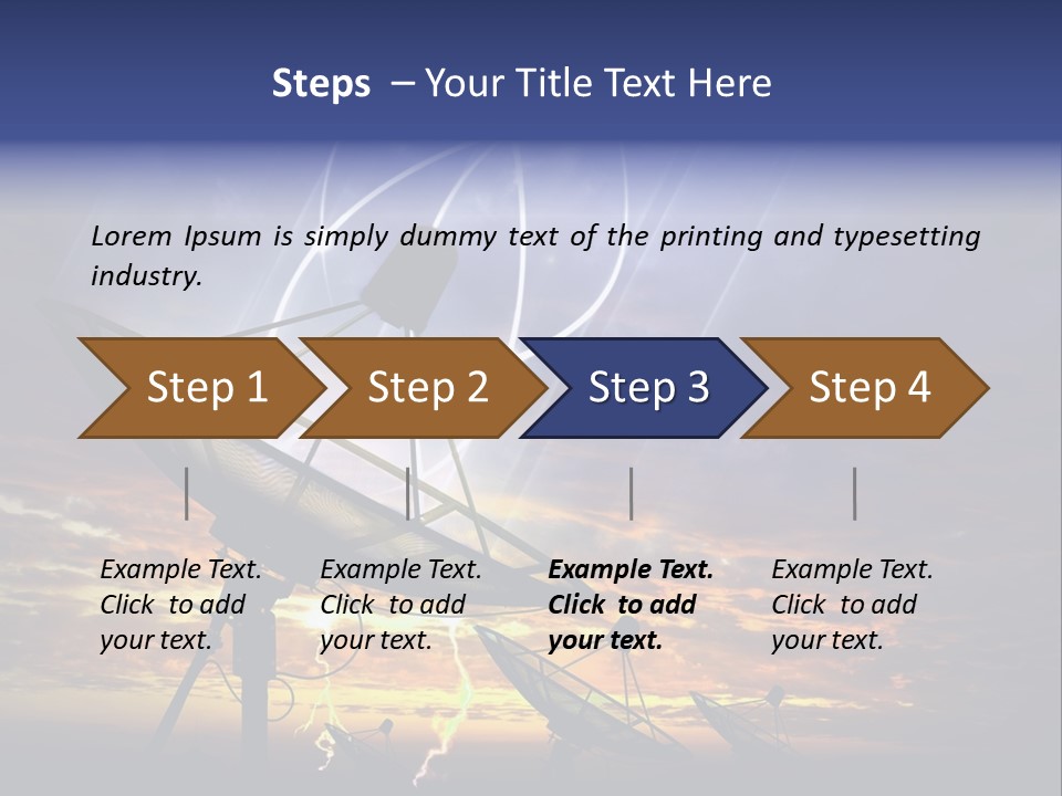 Antenna Waves Network PowerPoint Template