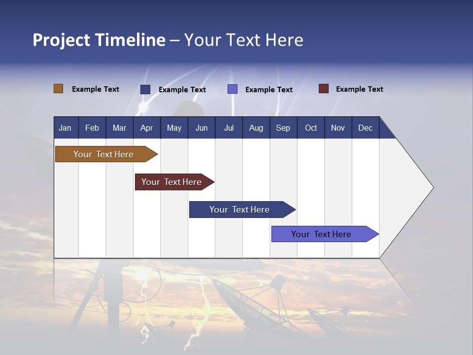 Antenna Waves Network PowerPoint Template
