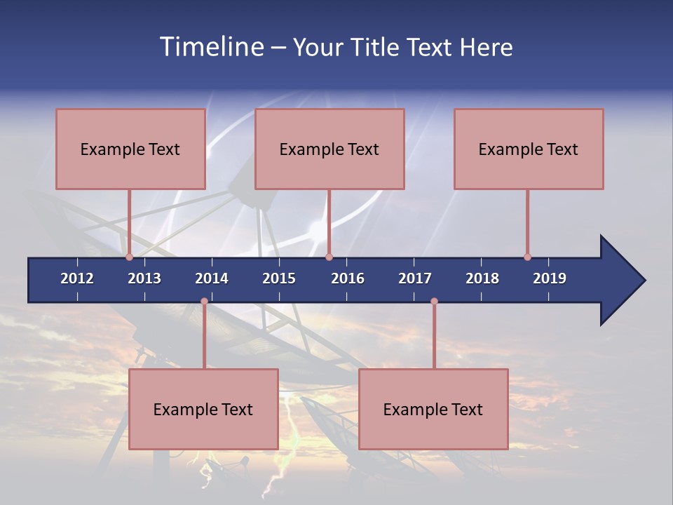 Antenna Waves Network PowerPoint Template