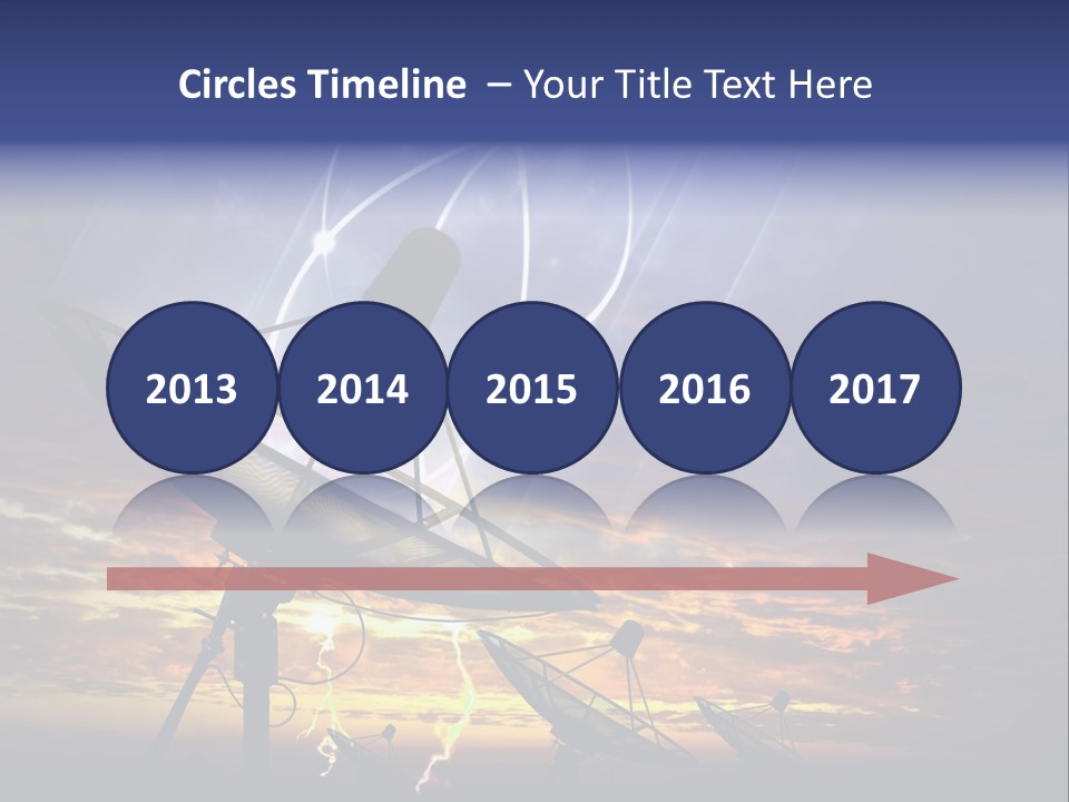 Antenna Waves Network PowerPoint Template