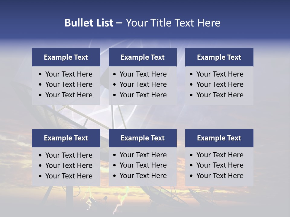 Antenna Waves Network PowerPoint Template