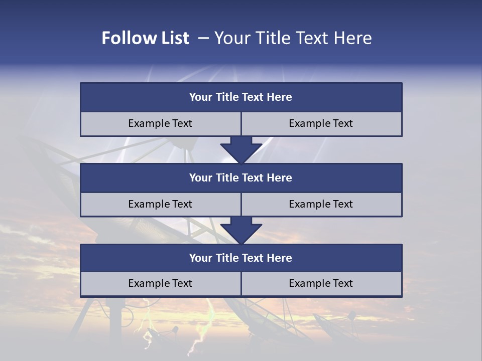 Antenna Waves Network PowerPoint Template