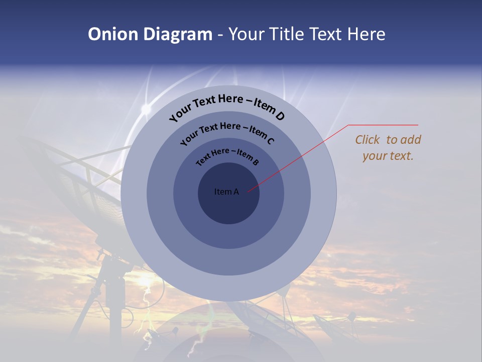 Antenna Waves Network PowerPoint Template