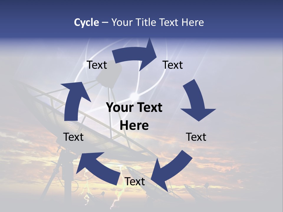 Antenna Waves Network PowerPoint Template