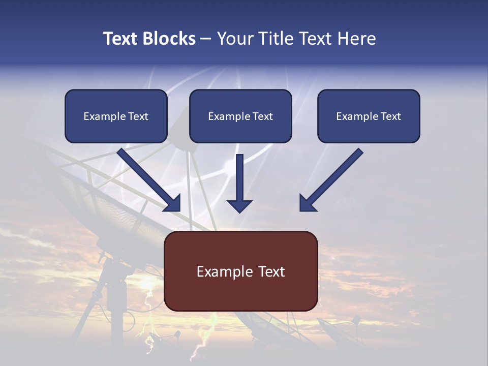 Antenna Waves Network PowerPoint Template