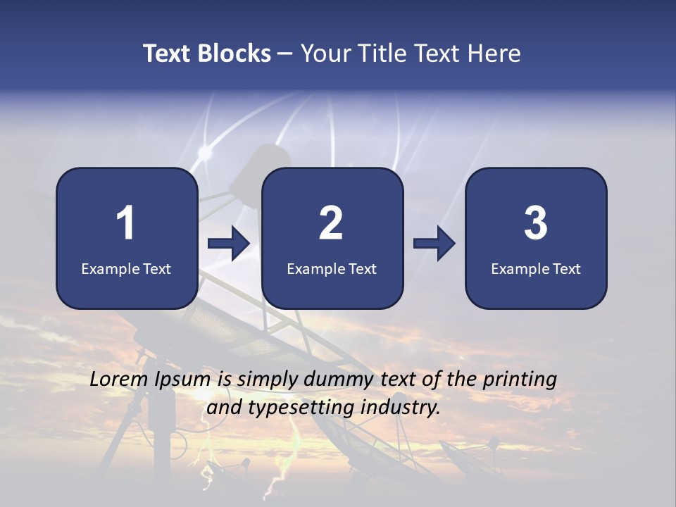 Antenna Waves Network PowerPoint Template