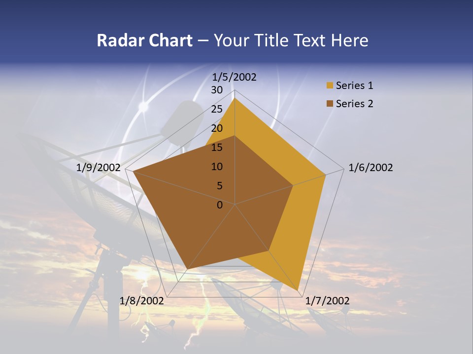 Antenna Waves Network PowerPoint Template