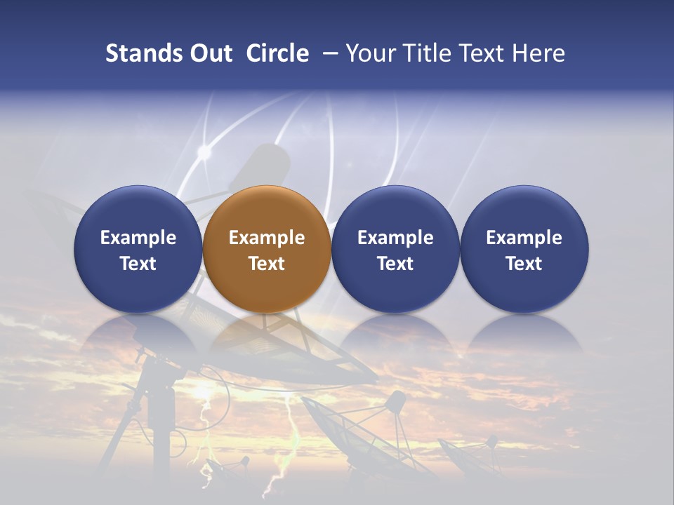 Antenna Waves Network PowerPoint Template