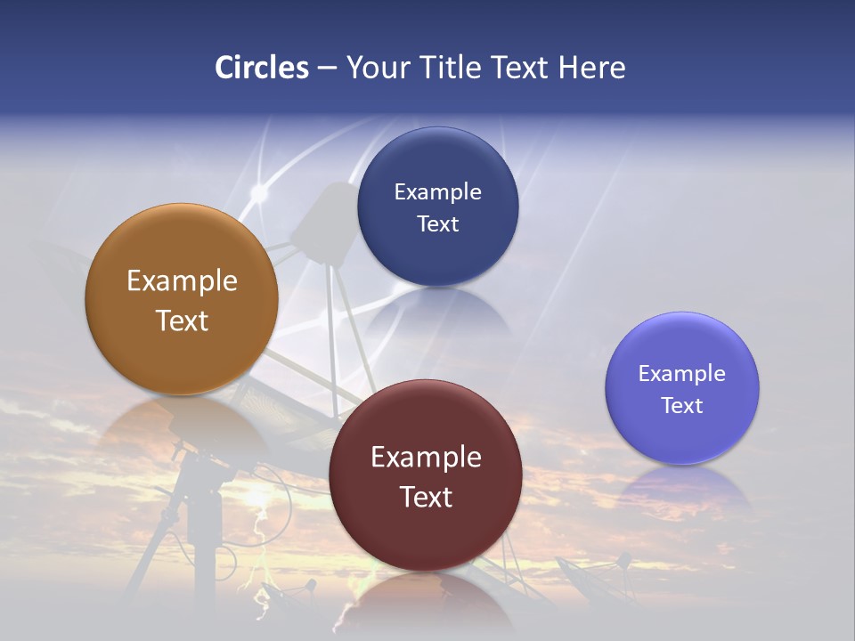 Antenna Waves Network PowerPoint Template