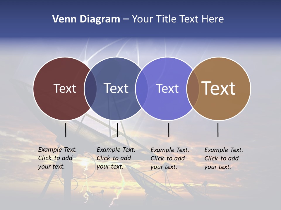 Antenna Waves Network PowerPoint Template