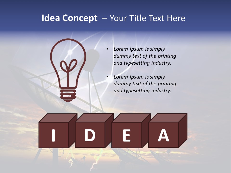 Antenna Waves Network PowerPoint Template