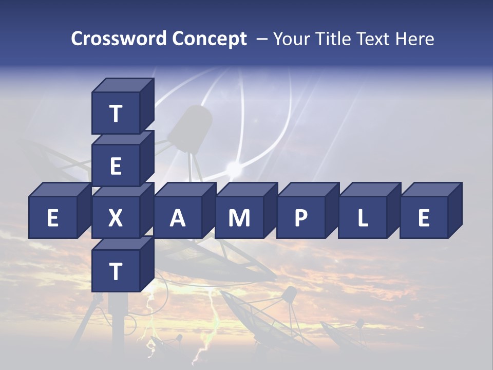 Antenna Waves Network PowerPoint Template