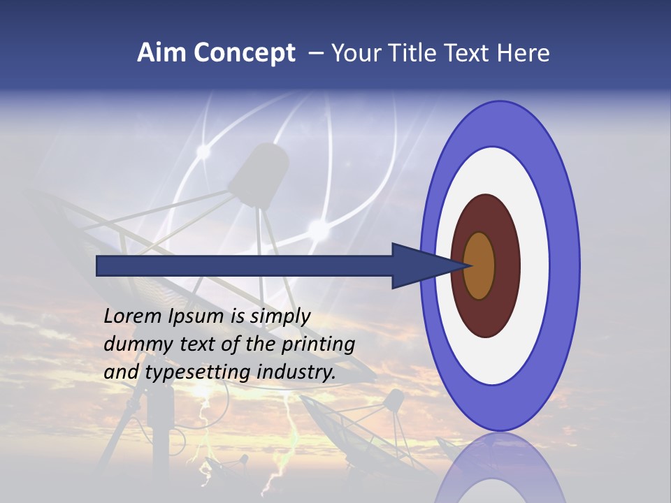 Antenna Waves Network PowerPoint Template
