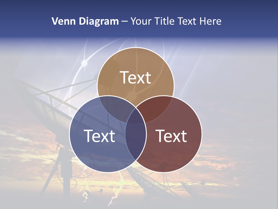 Antenna Waves Network PowerPoint Template