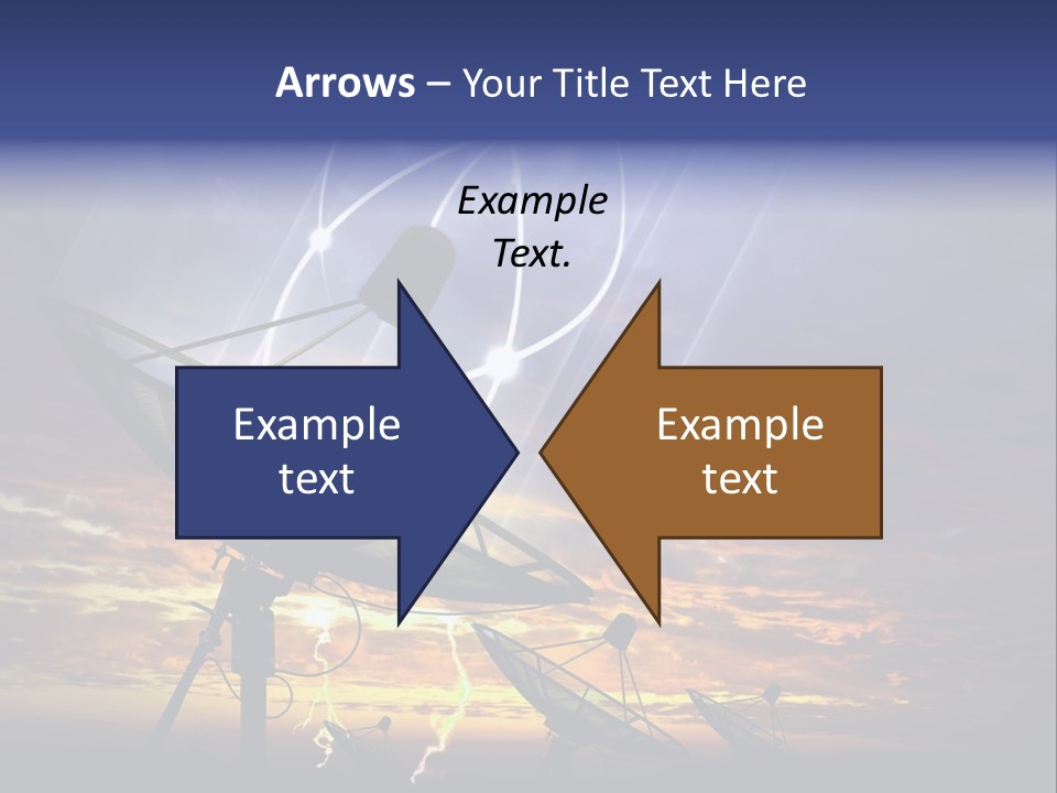 Antenna Waves Network PowerPoint Template