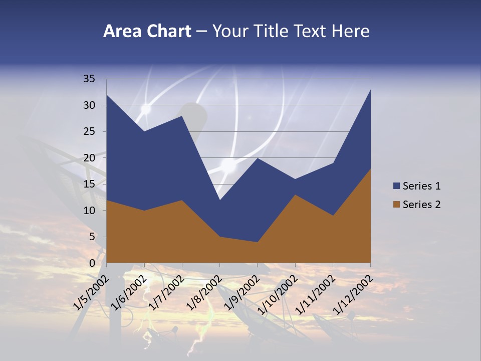 Antenna Waves Network PowerPoint Template